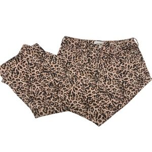 Dear John Women's Leopard Print Taylor‎ Straight Crop Jeans Size 32 Animal Print